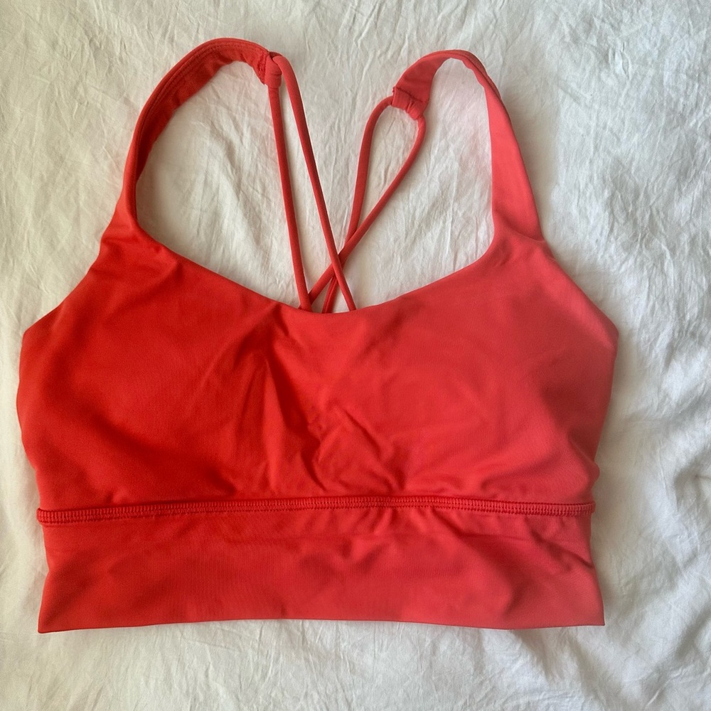 Lululemon Red/Orange Sports Bra Size 4 EUC